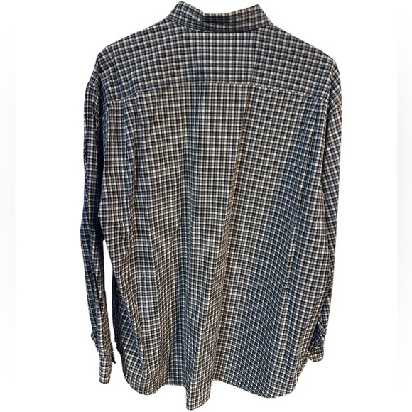 Vtg Abercrombie & Fitch Long Sleeve Button Shirt Plaid Blue Mens Preppy Size L - Picture 2 of 6